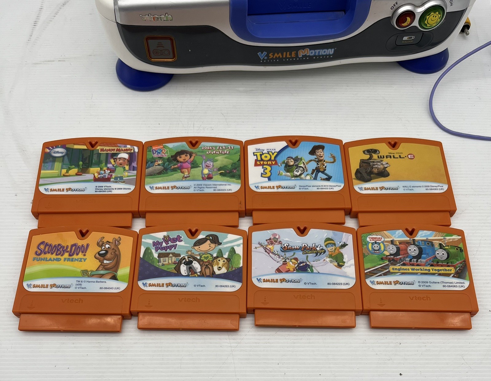 Vtech V.Smile V-Motion Active Learning System Console 8 Games Untested