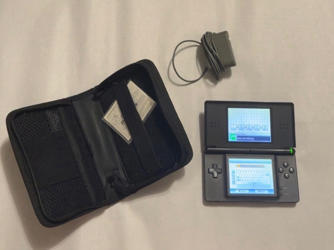 Nintendo DS Lite Blue Handheld Console w/ Charger & Carry Case Wi-Fi USG-001