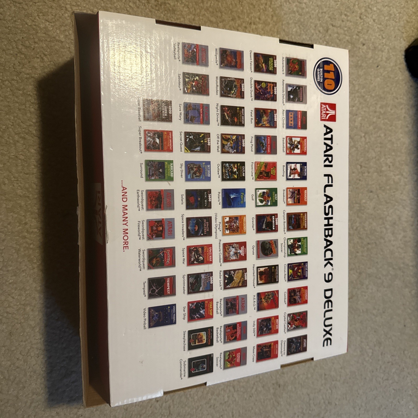Atari Flashback Deluxe 9 Black Console with 110 Built-In Games Complete in Box