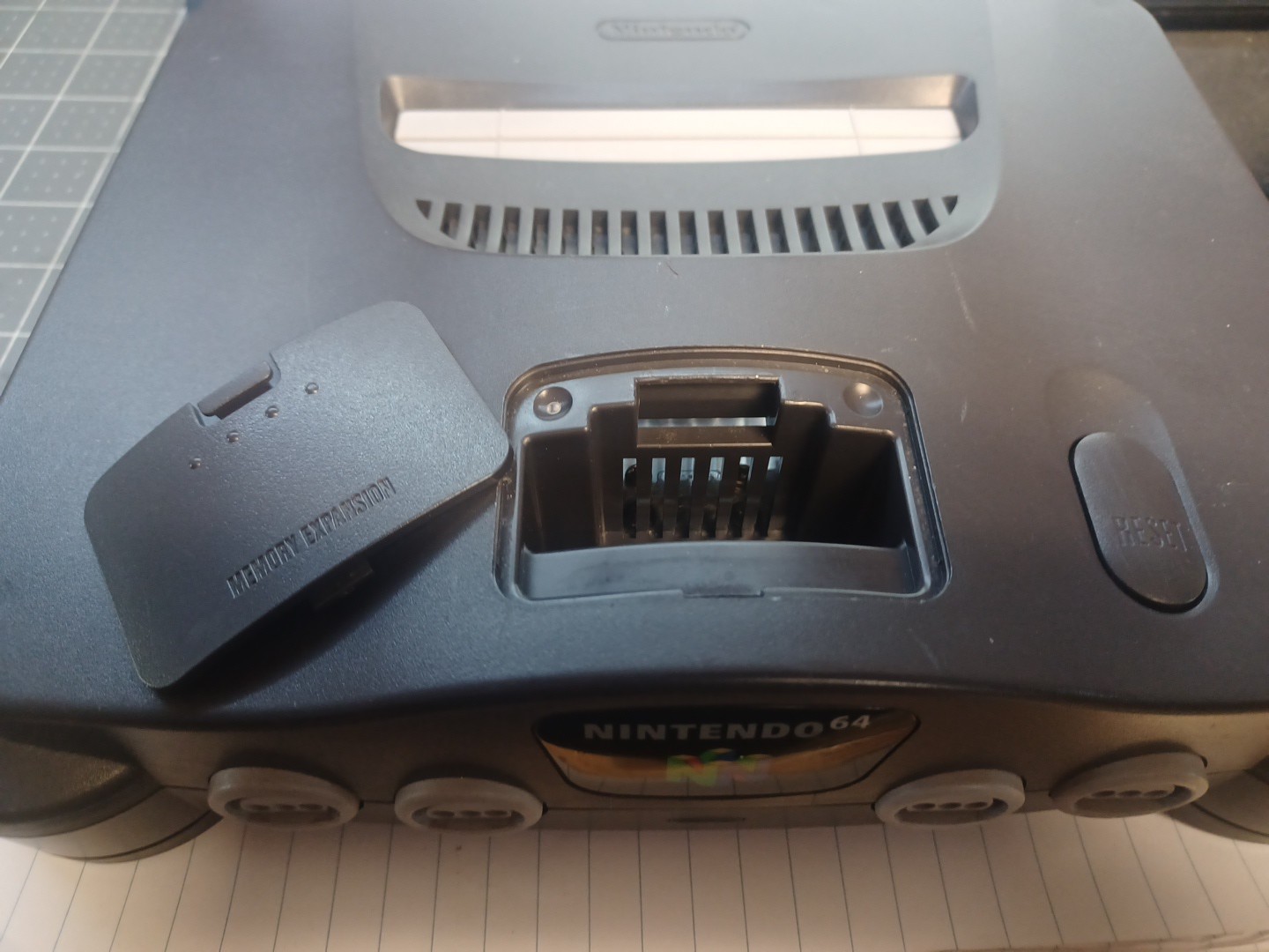 Nintendo 64 Black NUS-001(USA) Console Only-Tested-No Memory Pak-1 Controller #2