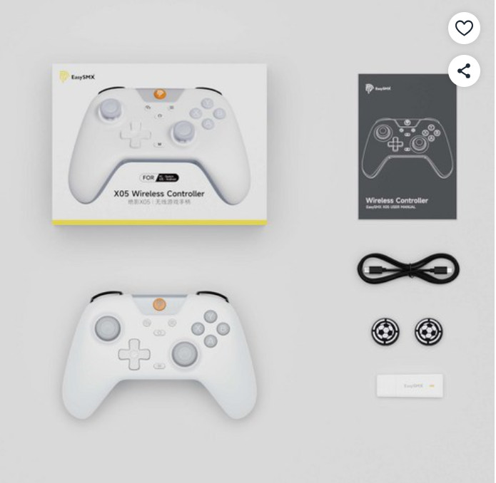 EasySMX X05 Wireless Gamepad Hall Effect Joystick for PC Switch iOS Android New