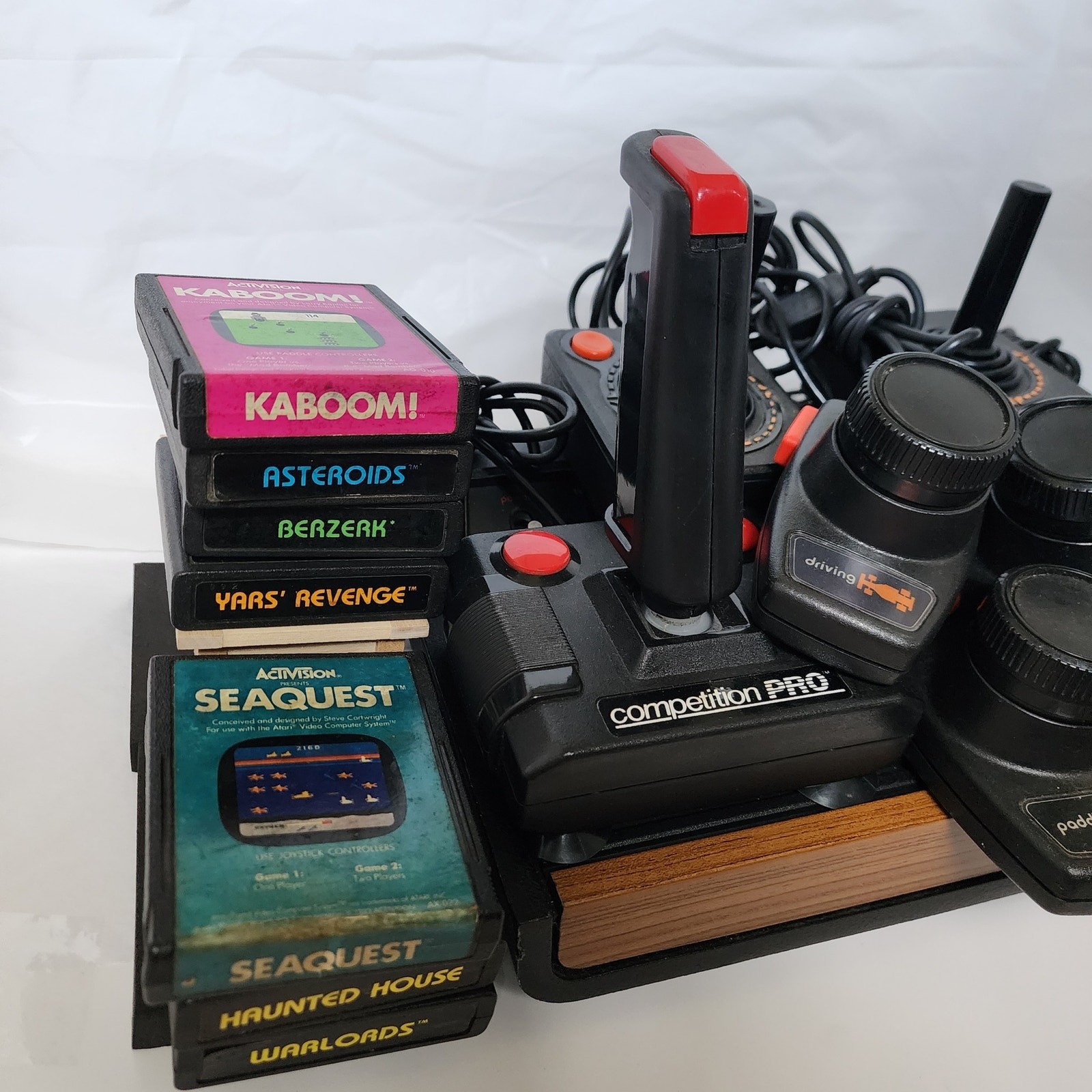 Atari 2600 Heavy Sixer Console Vintage 1977 Sunnyvale CX-2600 7 Games Bundle