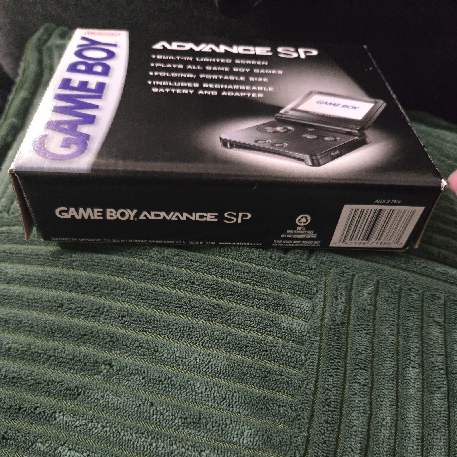 Nintendo Game Boy Advance SP Handheld Console- Onyx Black
