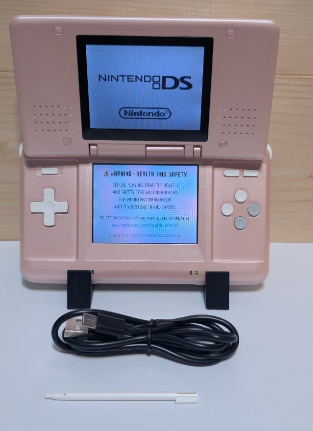 Nintendo DS NTR/Fat/Original Pink Reshelled W/USB Cable New Battery & USB-C