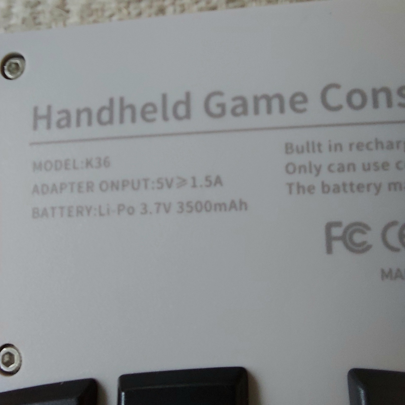 K36 Retro Handheld Video Game Console Loads of Retro Games Beige W/64GB Card.