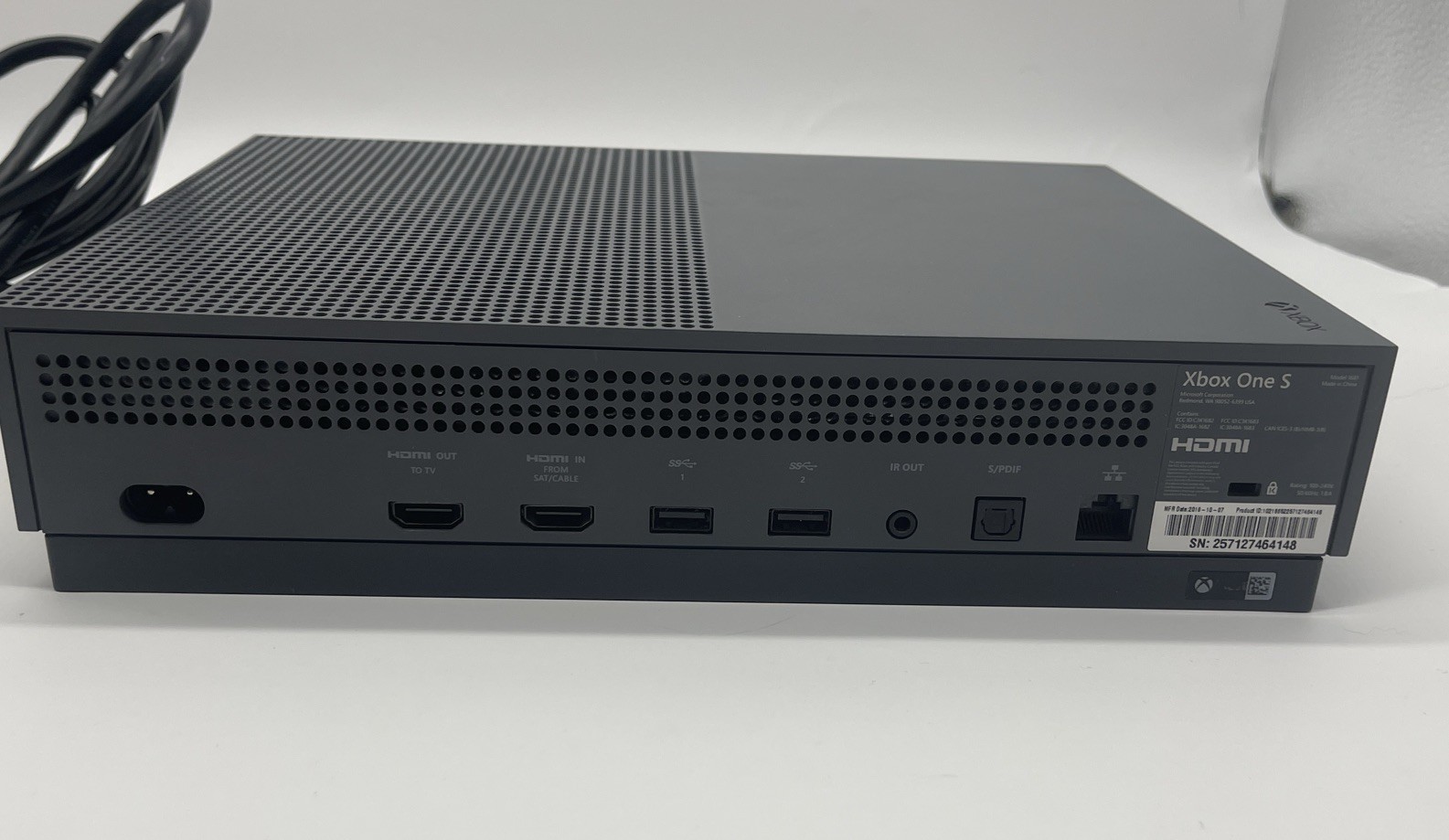 Microsoft Xbox One S 500GB With Cords Tested
