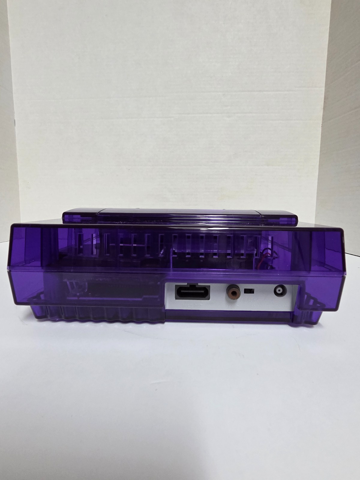 Custom Super Nintendo Transparent Purple/Smoke UPGRADED Triad Power Suppy