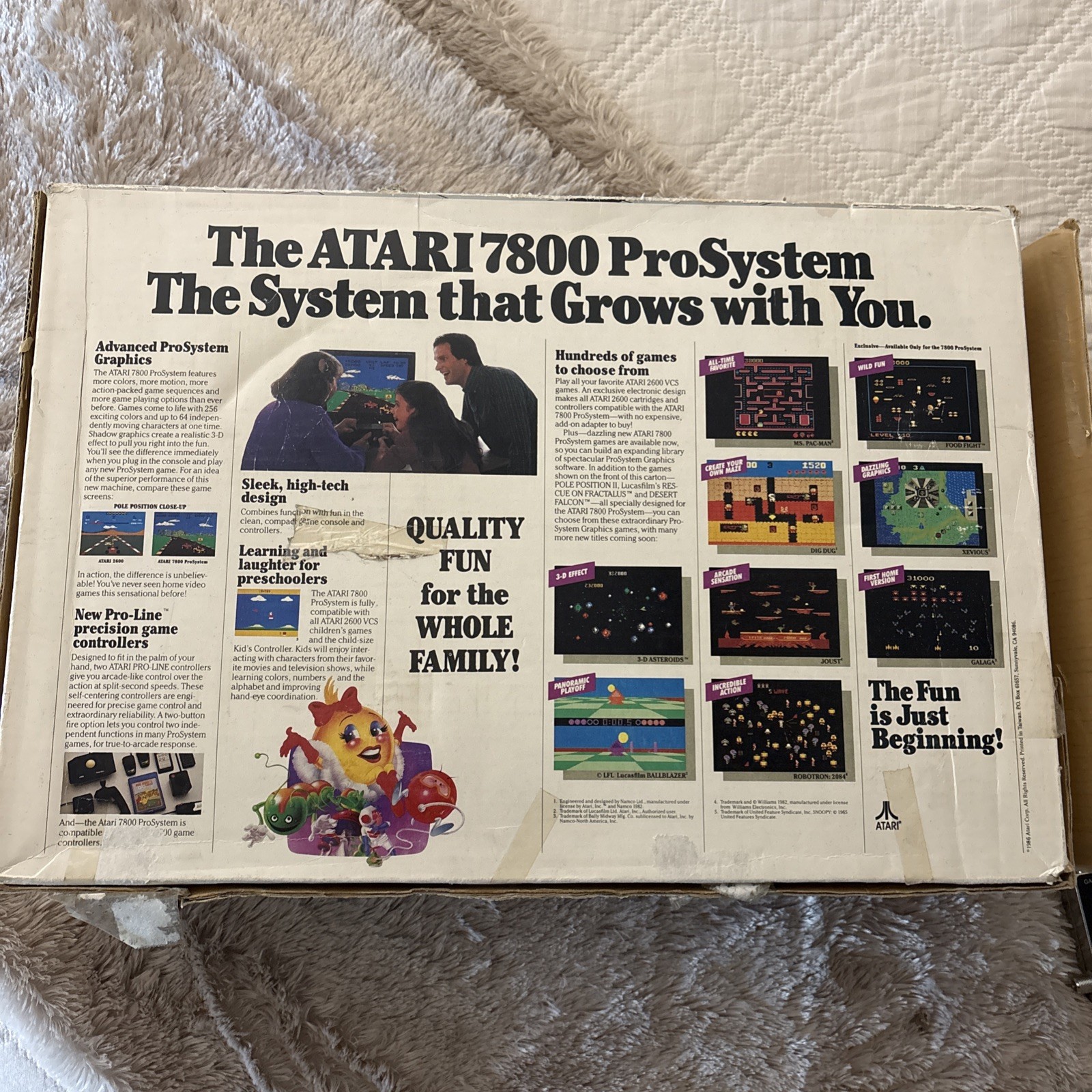 Atari 7800 Pro System Video Game Console with games and original box (tested)