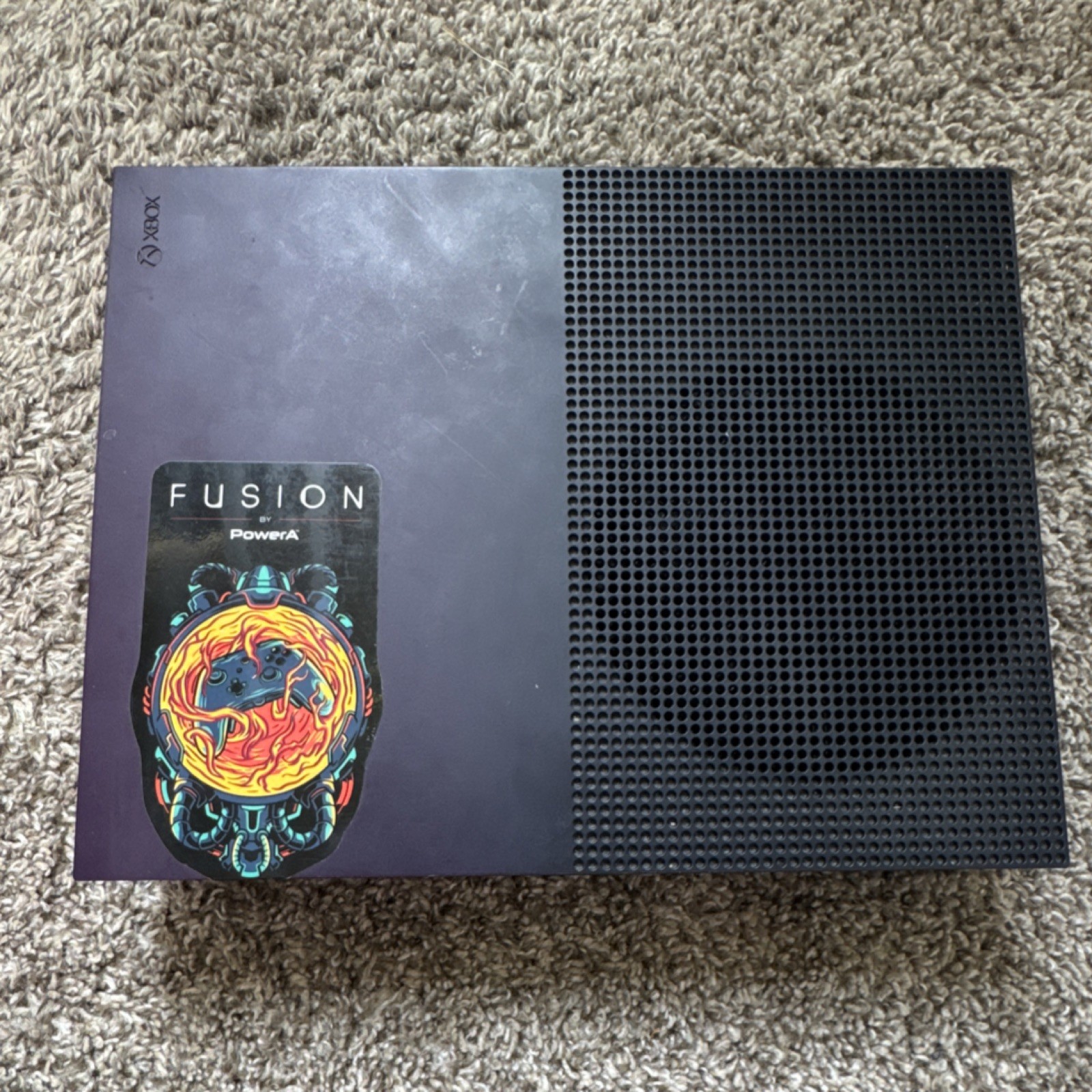 Microsoft Xbox One S Purple Black Fusion PowerA Custom Home Console