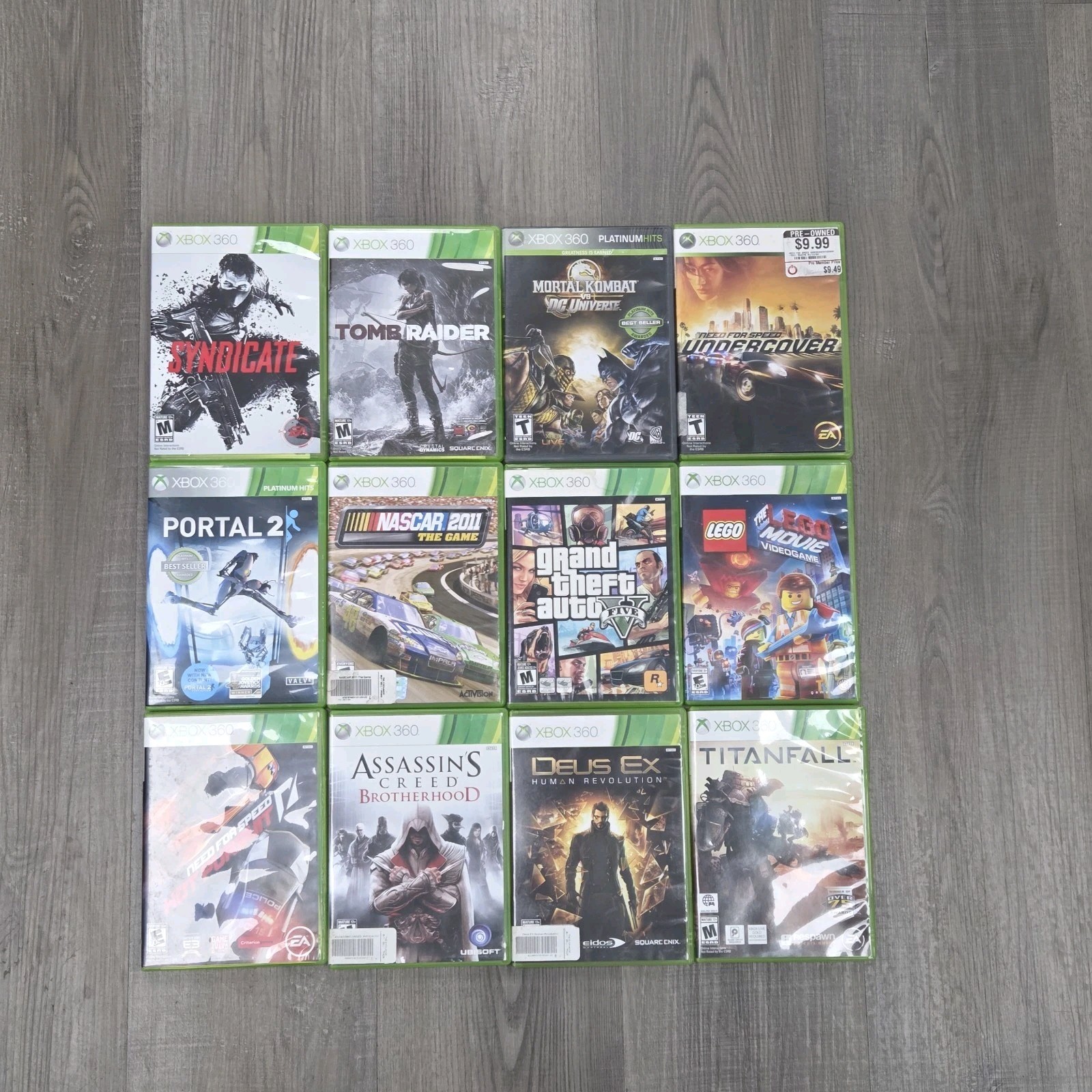 Microsoft Xbox 360 Black Console 120GB Complete W/ 12 Games & New Controller