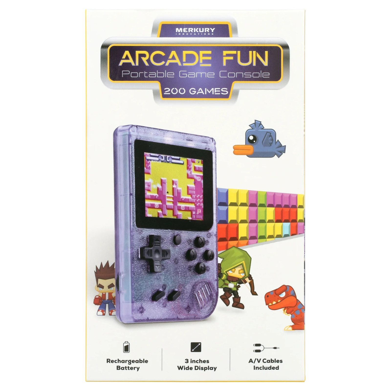 Merkury Innovations Portable Handheld Video Game Console with 200 Classic Games