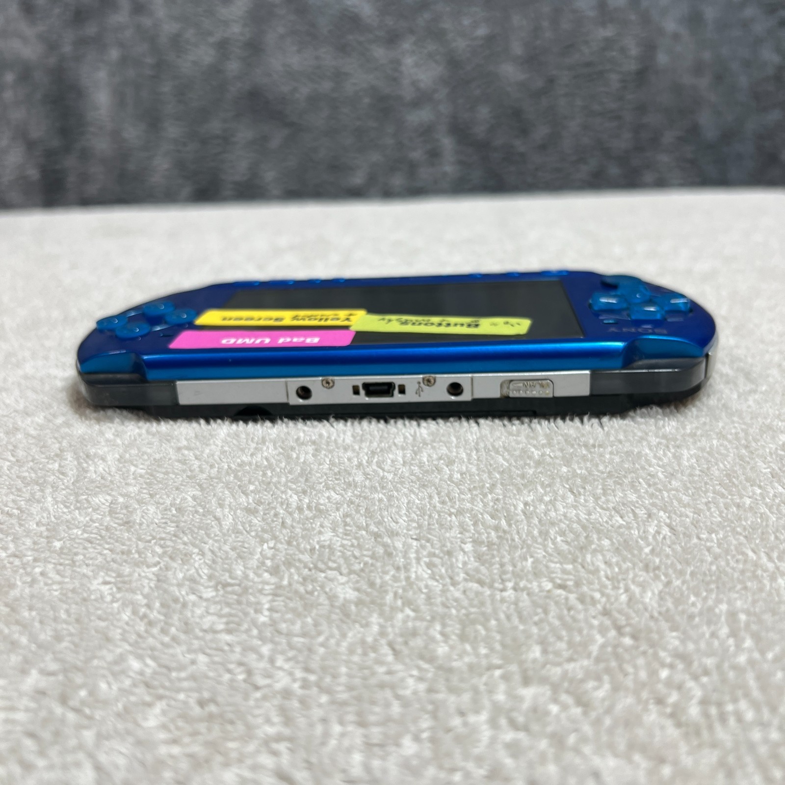PSP 3000 Console For Parts Repair Broken Blue Japanese Version Import