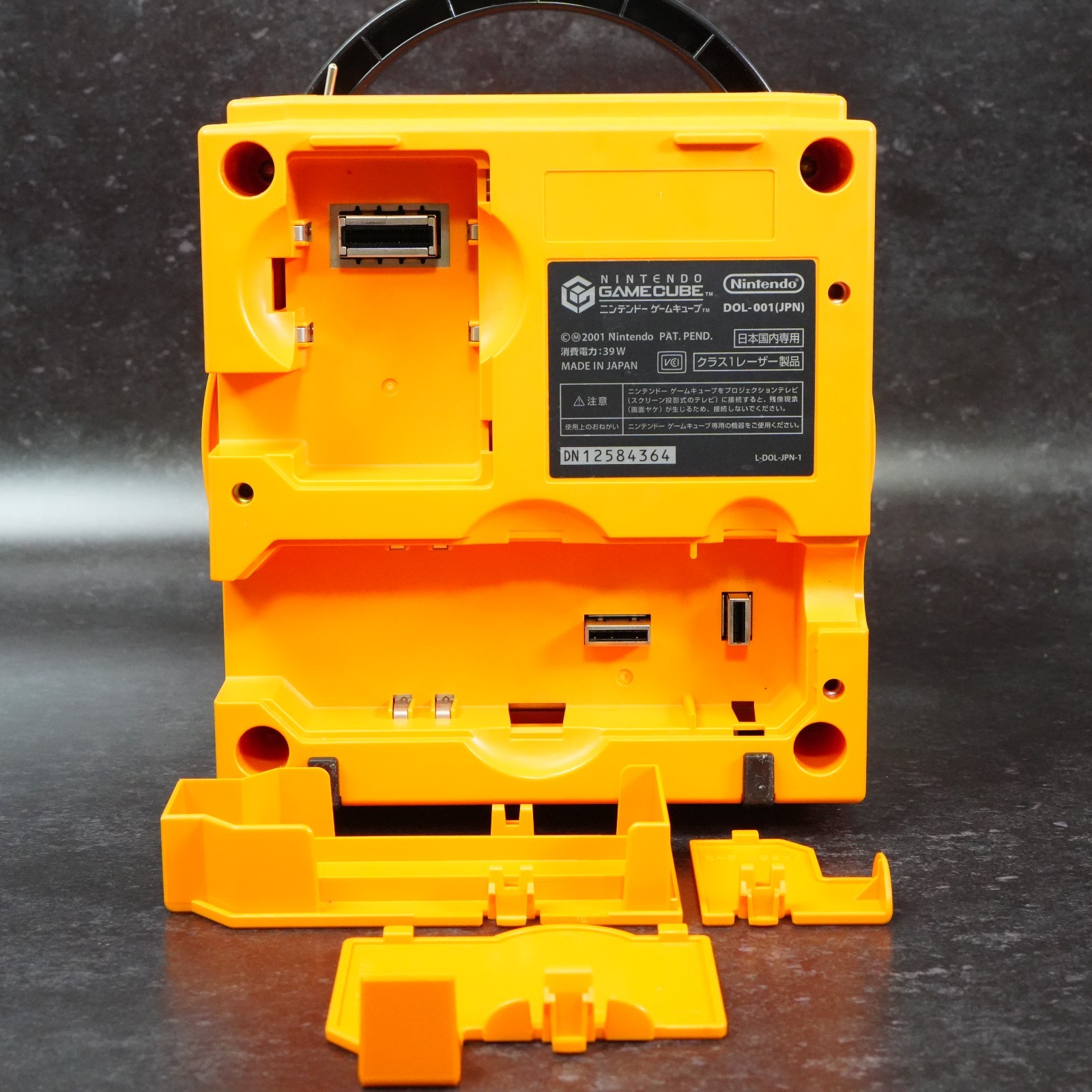 Nintendo GameCube Orange Console NTSC U-C/J Region Switch LED MOD From JAPAN