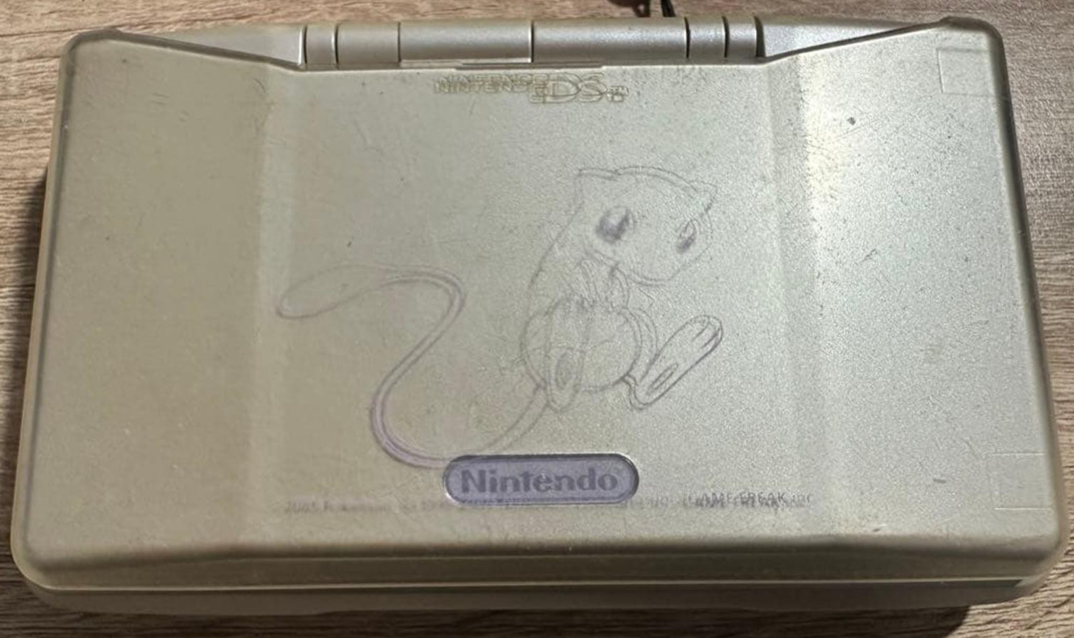 Nintendo DS Mew Edition Pokemon Center Limited Console + Adapter Only [Tested]