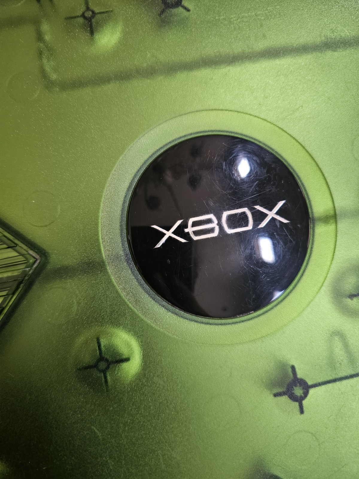 Original Xbox Halo Special Edition Green Console For Parts or Repair Please Read