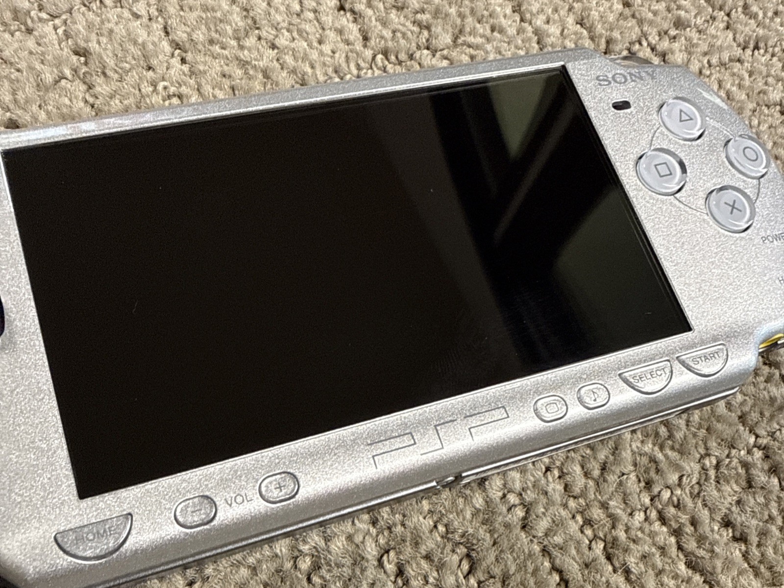 Sony PSP 2001 Handheld Console Silver w Battery Charger SD Game Tested Near Mint