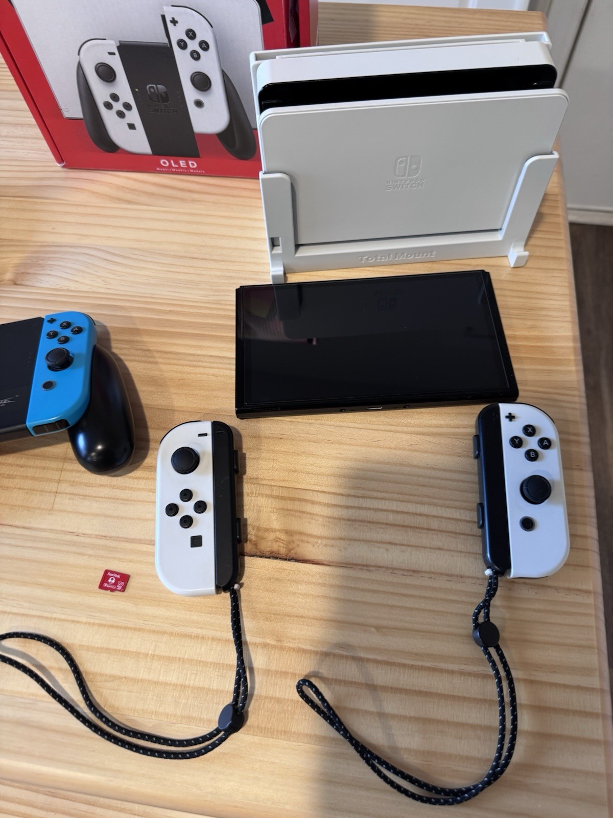 Nintendo Switch OLED White Bundle – 4 Joy-Cons, 128GB SD, Case, 2 Chargers
