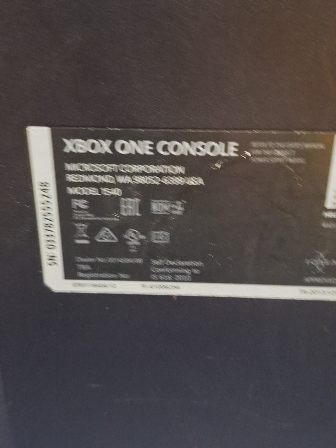 Microsoft Xbox One 500GB Console Black 1540 Powers On Read Description