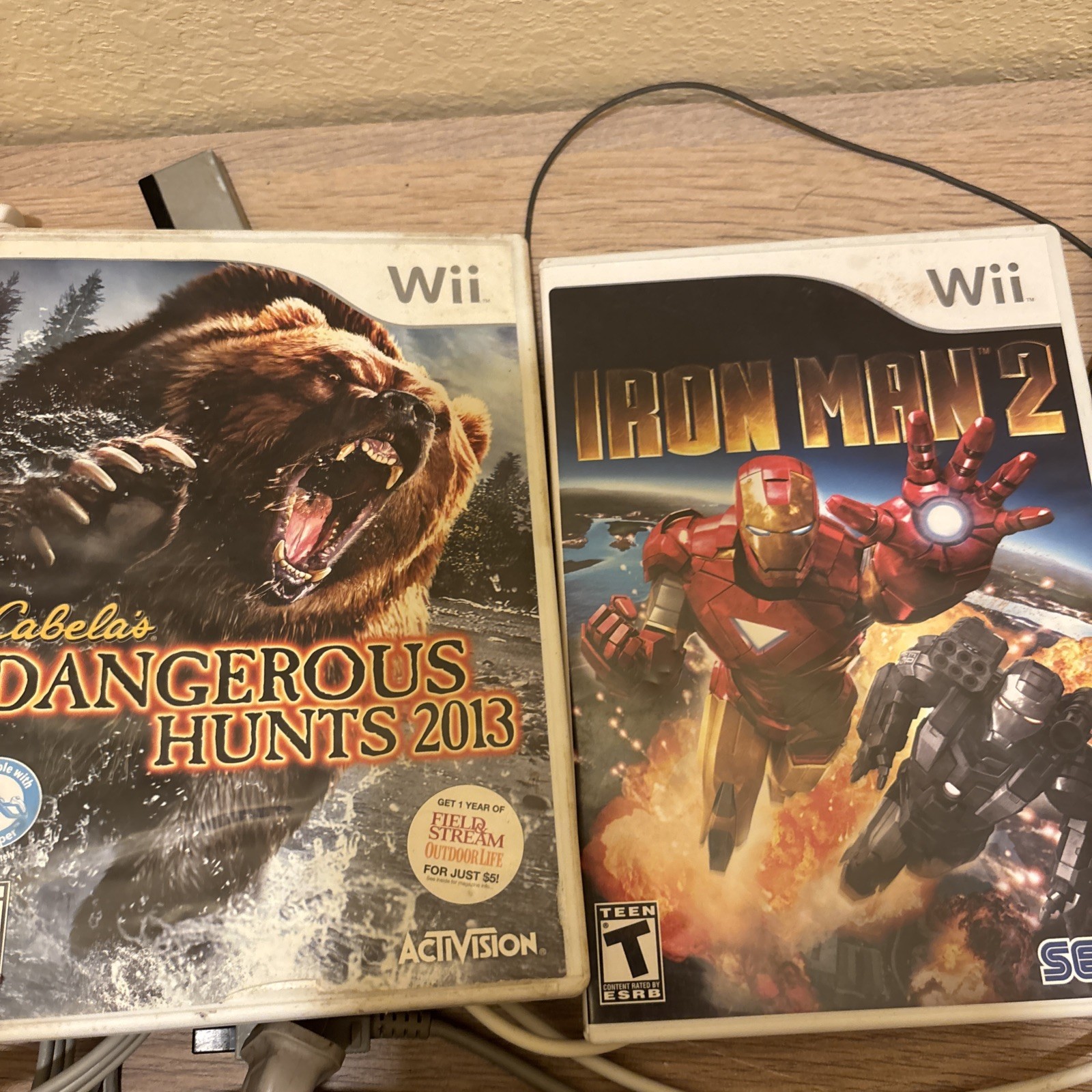 Nintendo Wii RVL-001 (USA) White Video Game Console Pre-owned w/ 2 Games Tested