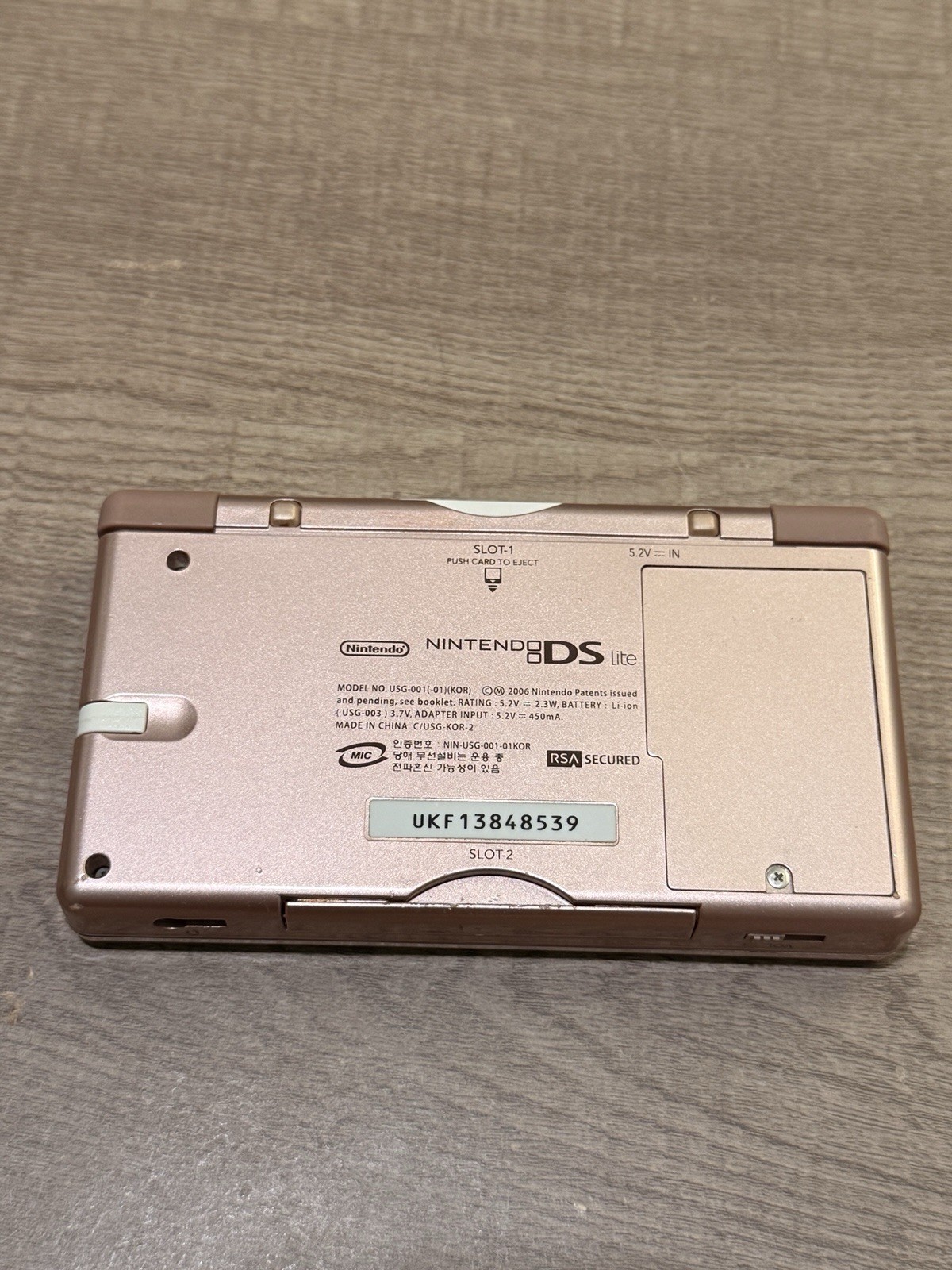 Nintendo DS Lite Pink Handheld Console w/ Case + Charger