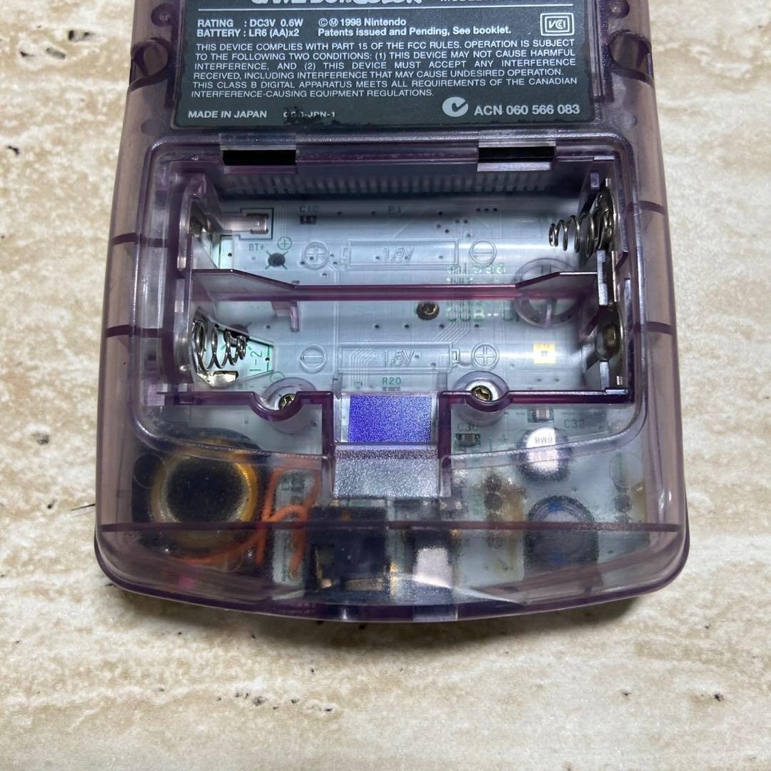 Nintendo Game Boy Color Clear Purple IPS LCD Custom Console 7021