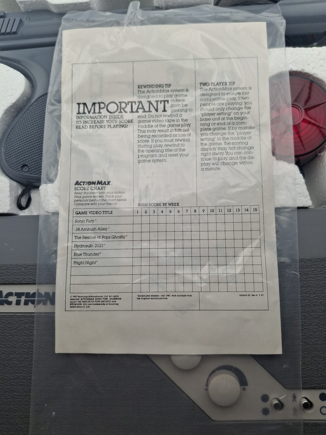 1987 Action Max The First Real Action Game System New Condition In Box No Headph