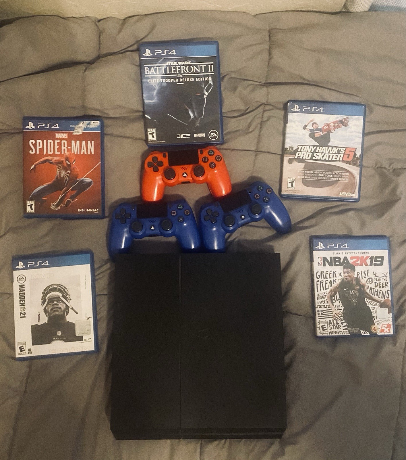 Sony PlayStation 4 pro with games and 3 controllers also have minecraft