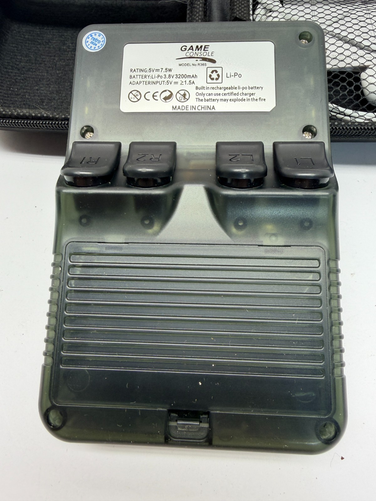 Game Console Model No R36S works good with hard case