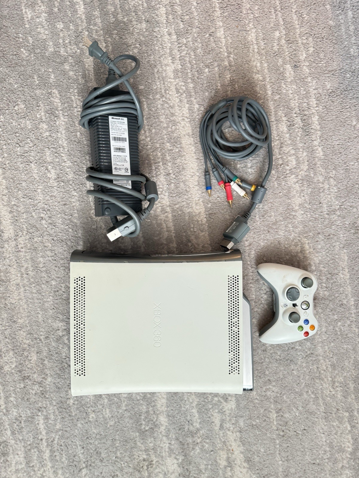 Microsoft Xbox 360 20GB White Video Game Console Gaming System Tested With Cable