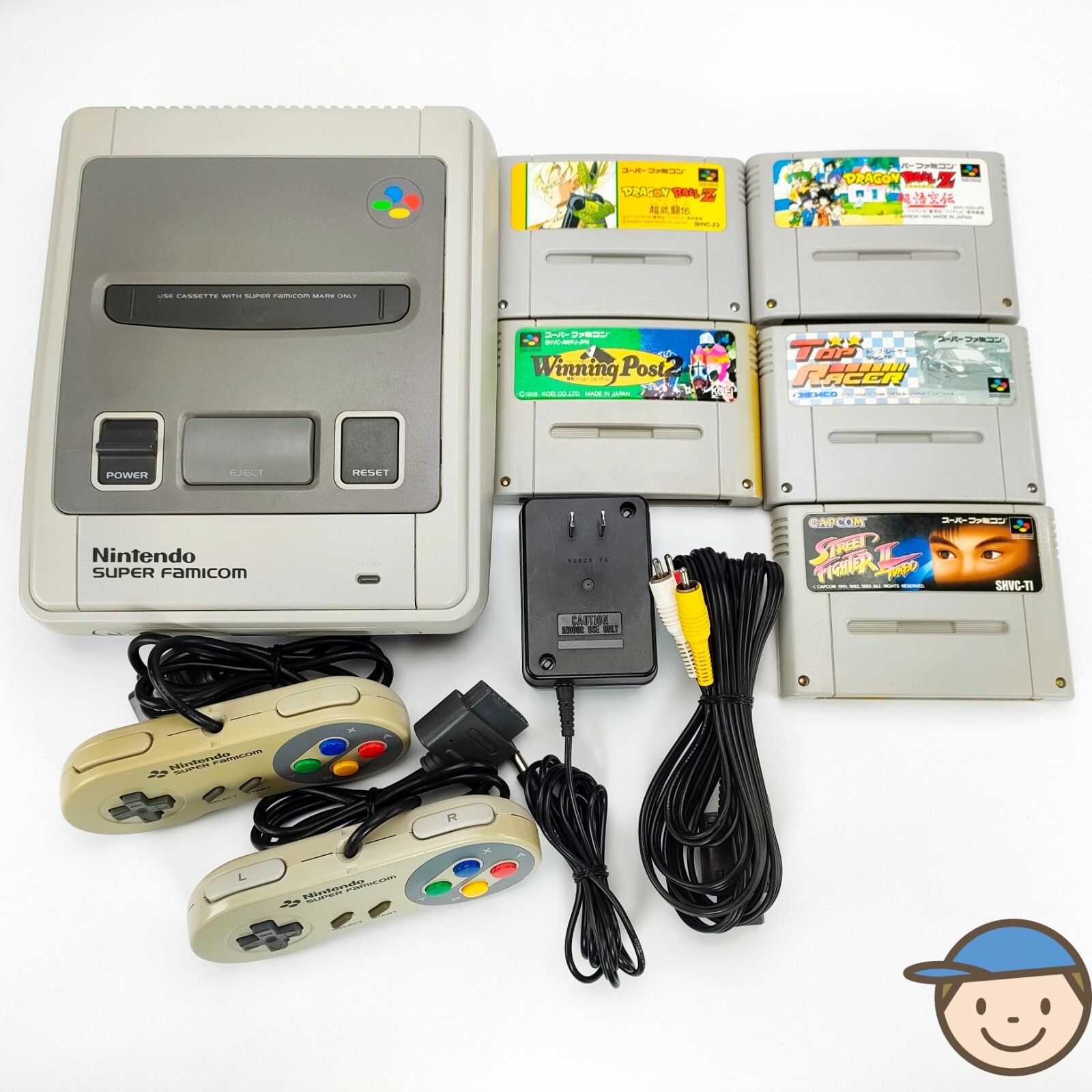 Super Famicom Console Street Fighter Dragon Ball Top Racer SFC NTSC-J Japanese