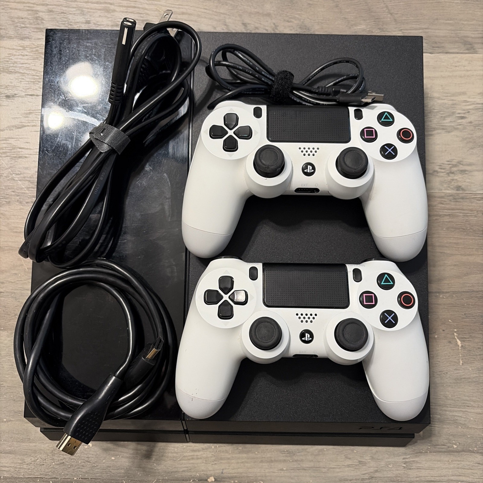 Sony PlayStation 4 CUH-1115A 500GB Console Bundle W/ 2 Controllers, Power, HDMI