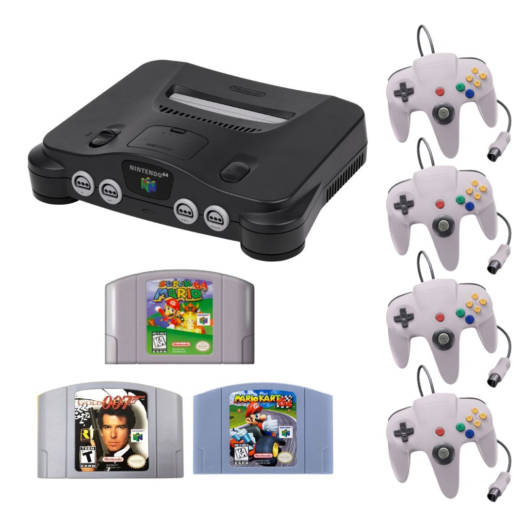 Nintendo 64 N64 REFURBISHED Console Bundle System You Choose! 1-4 Controllers