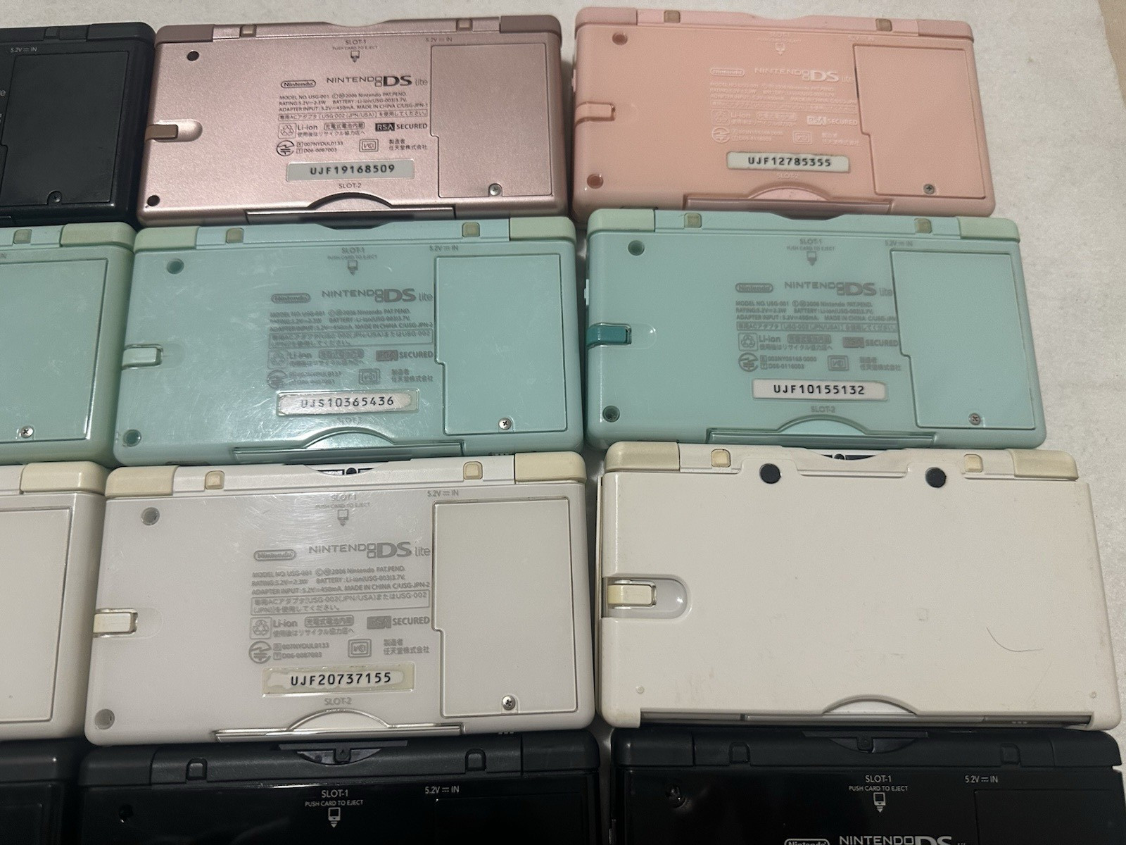 【Screen Yellowed】Lot 17 of Nintendo DS Lite random color Console Japan Working