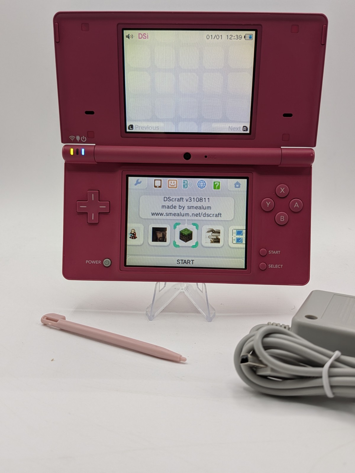 Nintendo DSi Hot Pink – Includes Preloaded Library (Large Collection)