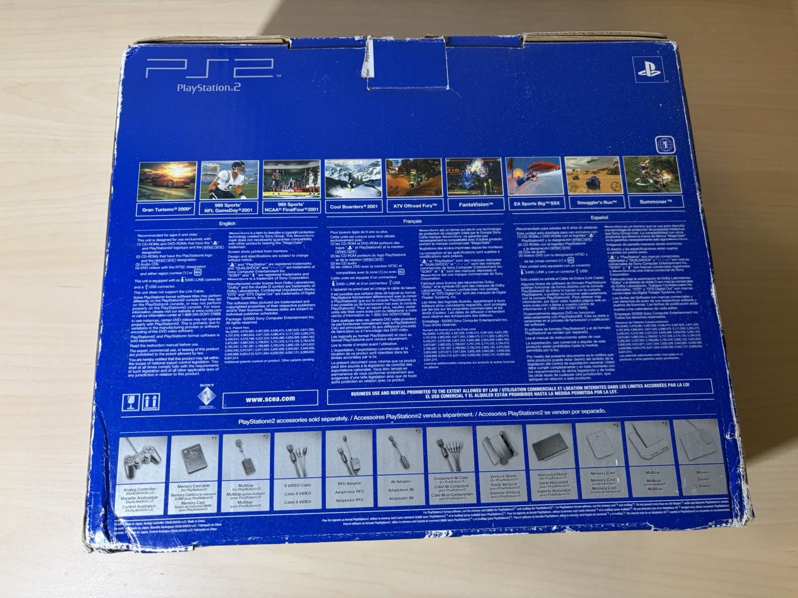 Sony PlayStation 2 PS2 Black Game Console SCPH-30001 Complete Excellent