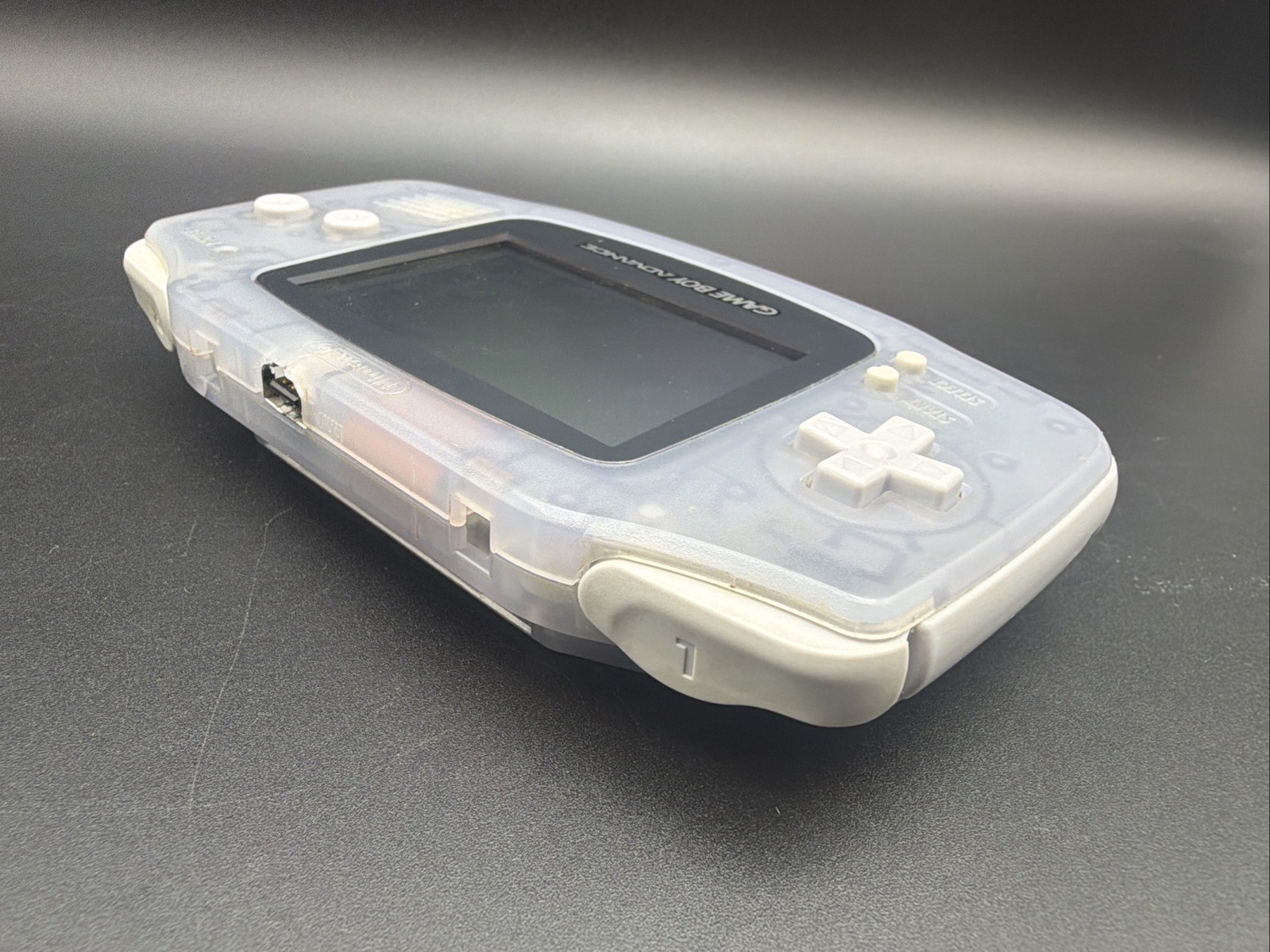 Nintendo Game Boy Advance Console System Clear Glacier Works No Battery Cover!