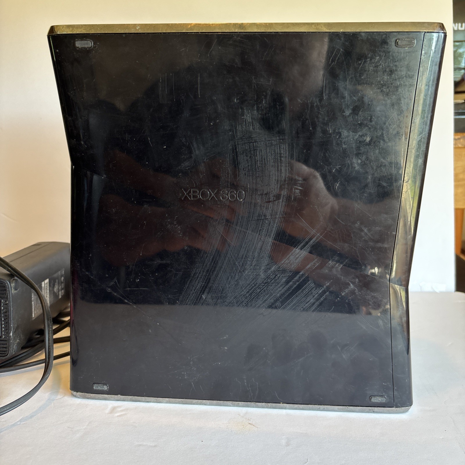 Xbox 360 Slim Matte Black Console 1439 320GB Cables New HDMI Cord Tested Works