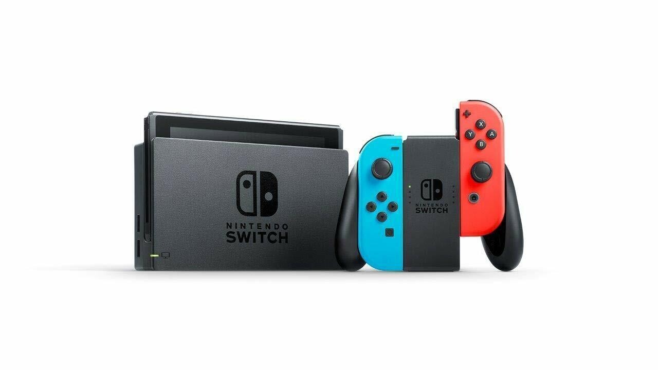 Nintendo Switch Console & Mario Kart 8 Deluxe & Blue Red Controls Free Online 3m