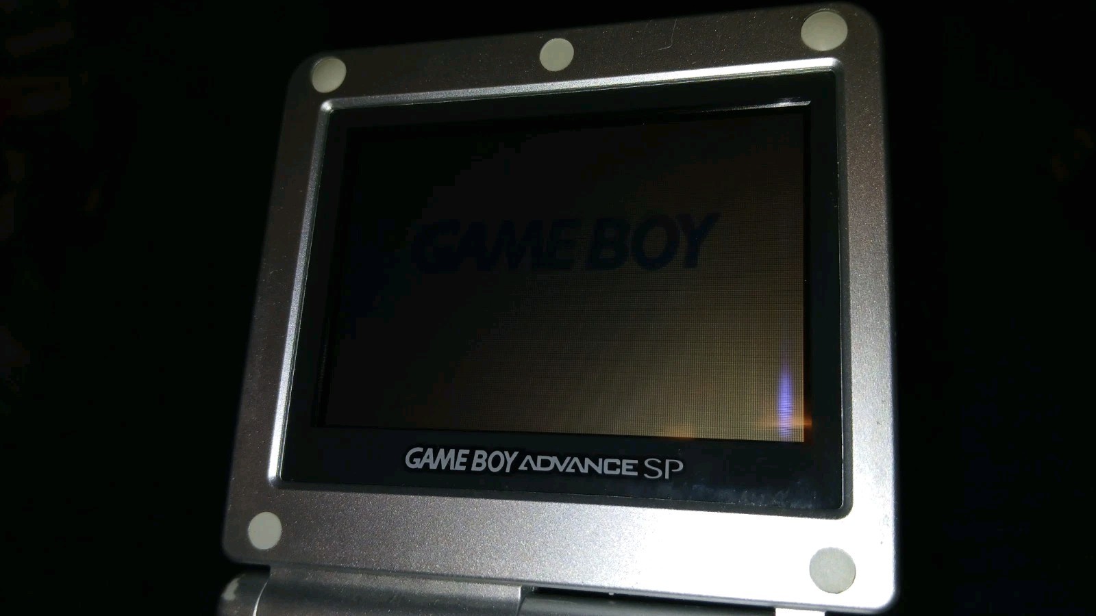 Nintendo Game Boy Advance GBA SP Platinum Near Complete In Box AGS-001 Works