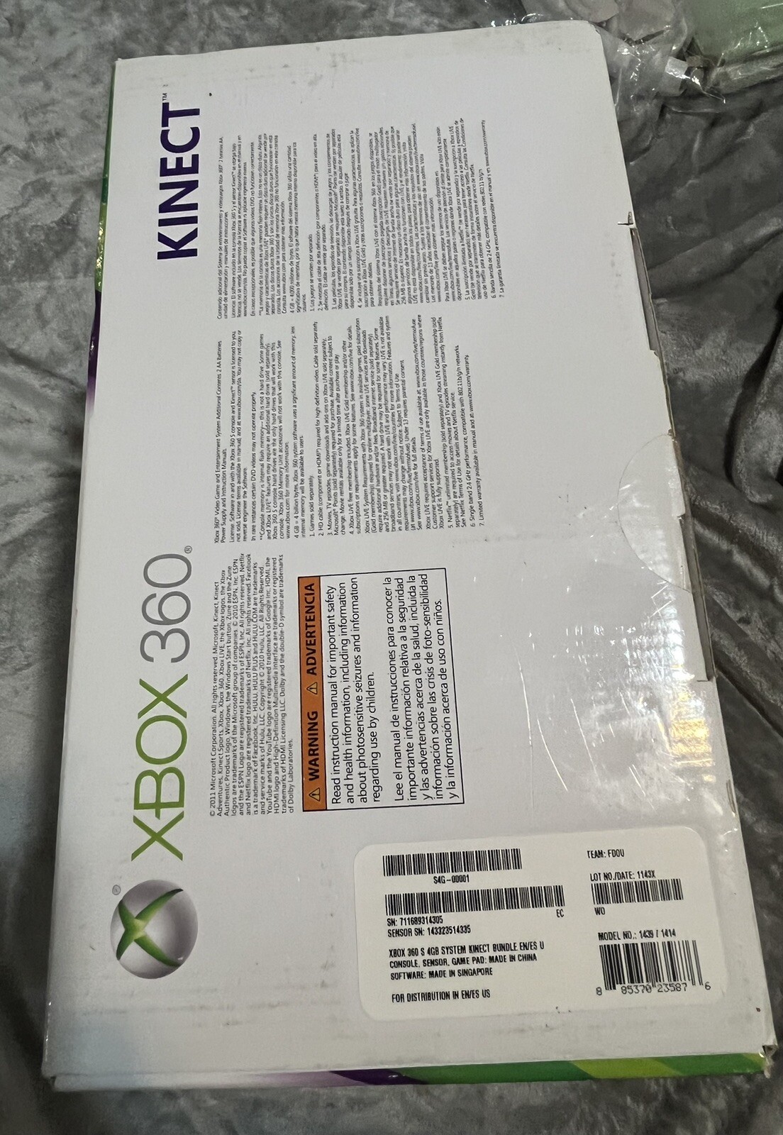Vintage XBOX 360 Kinect New In Box!! Bundle Console Game 2000s Retro