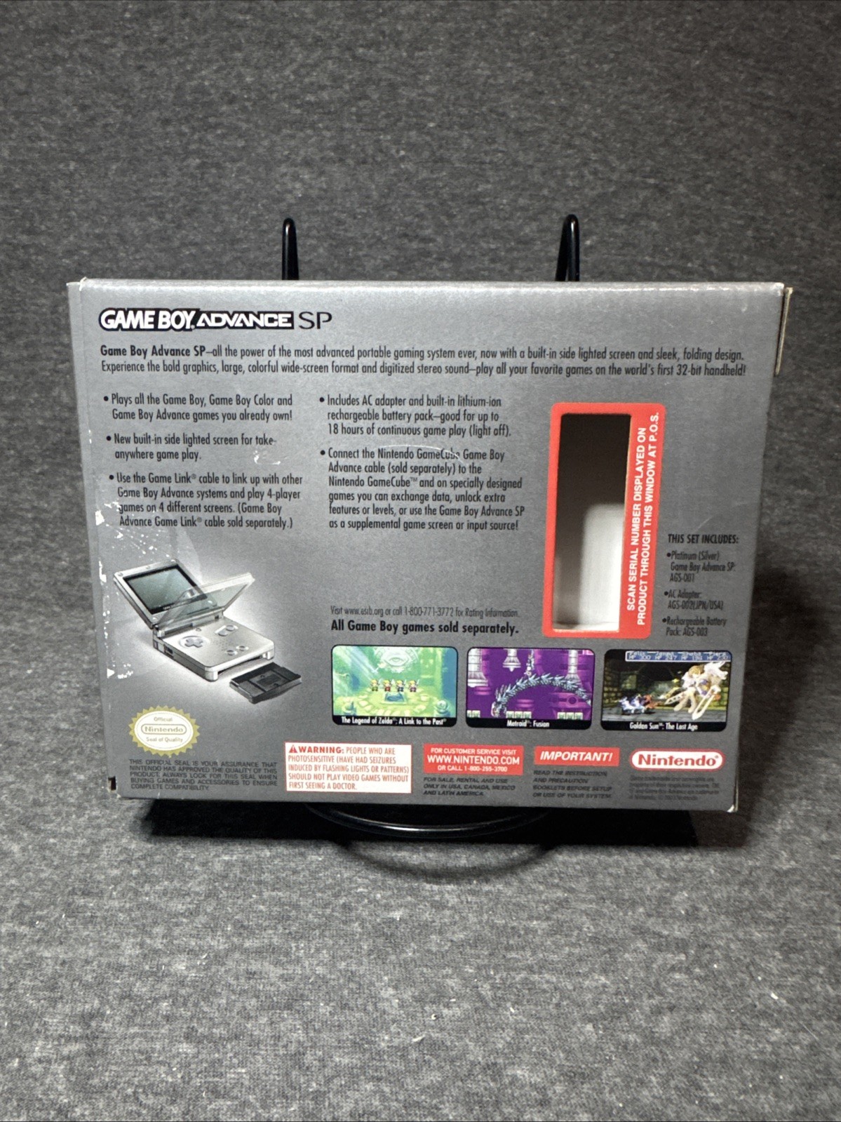 Nintendo Game Boy Advance SP Handheld System – Platinum 4