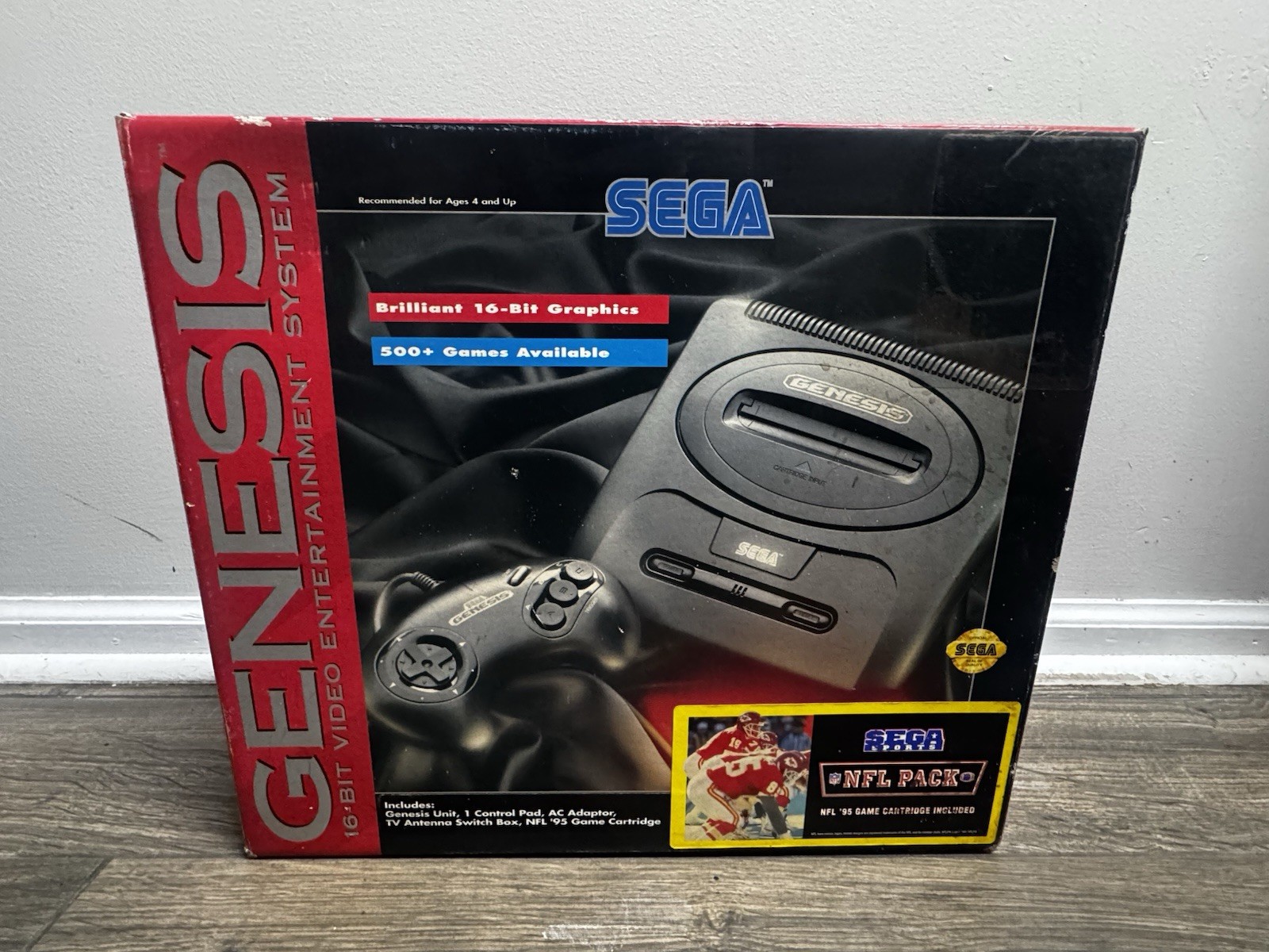 Sega Genesis Sports System – Complete CIB NFL Football 95 Console Lot