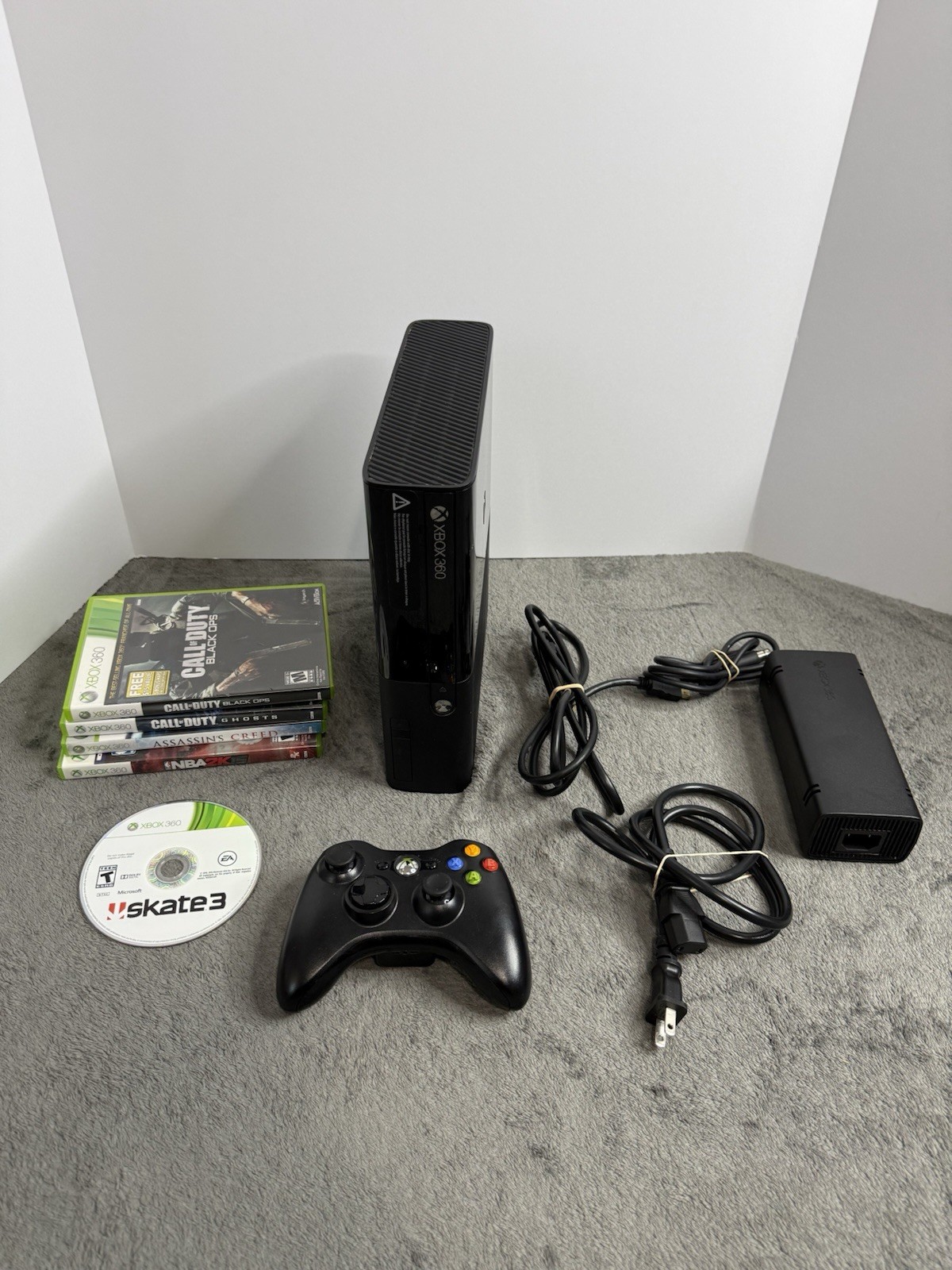 Xbox 360 E 1538 Console 500GB HDD Bundle W/ Controller Tested Works
