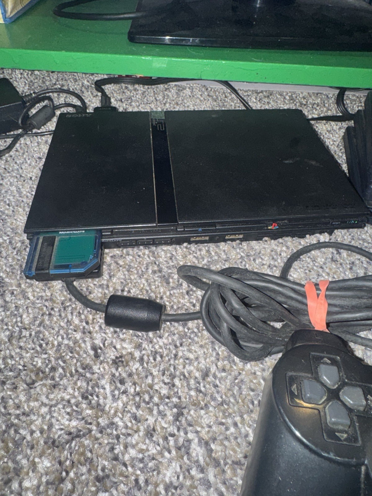 Sony PlayStation 2 Bundle 8mb Card 4 Mystery Games And Kingdom Hearts/Controller