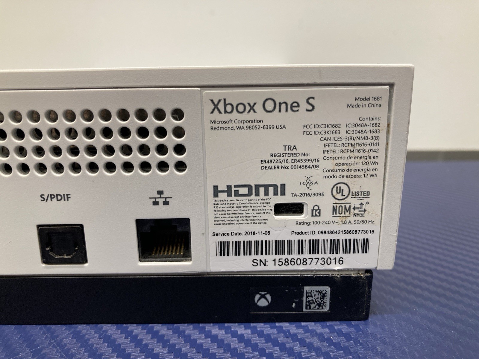 Lot of 2 Microsoft Xbox One S Console 1681 500GB- AS is For Parts Or Repair !!!