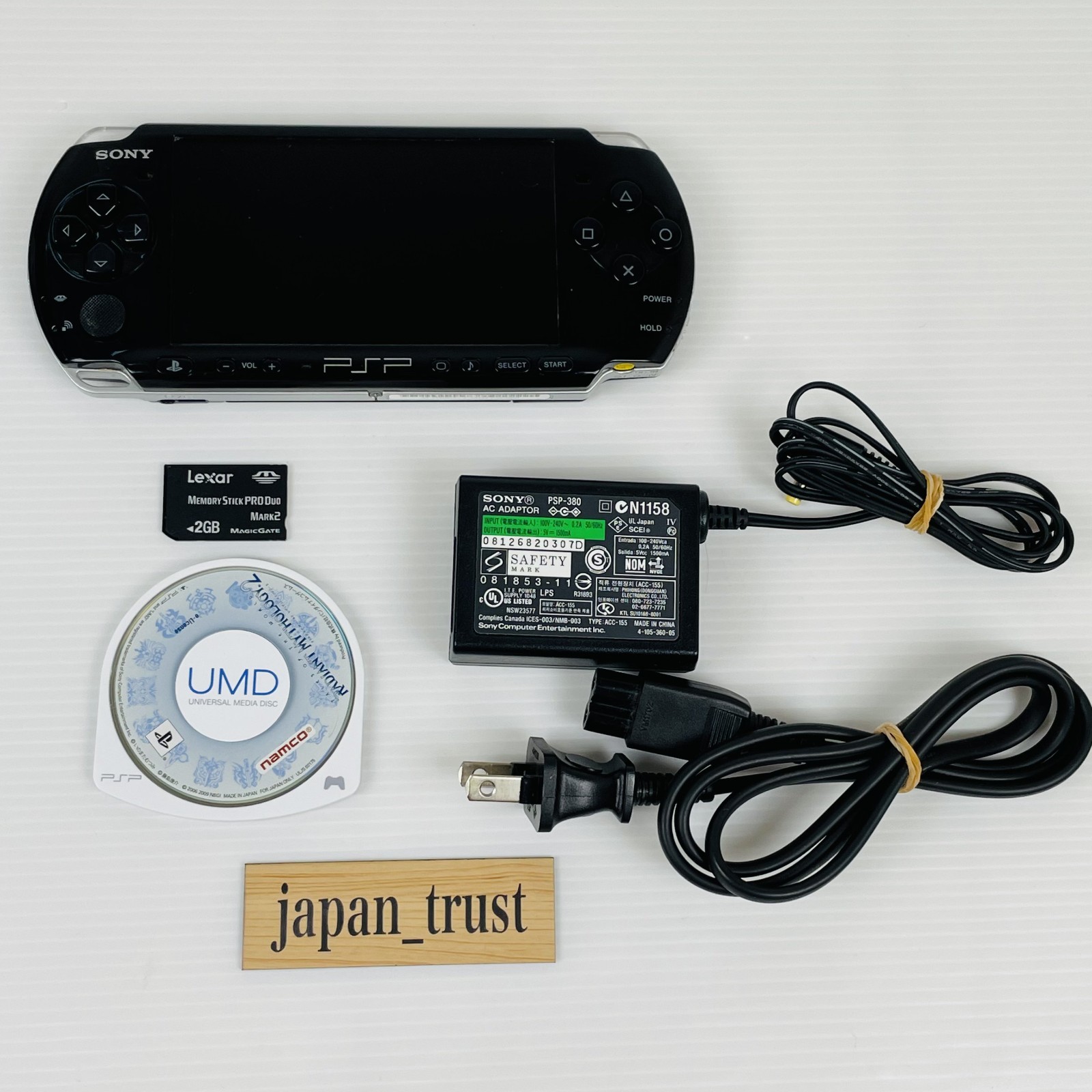 VIBRANT BLUE PSP 3000 System w/ Charger, 4gb Memory Card Set Tested Working