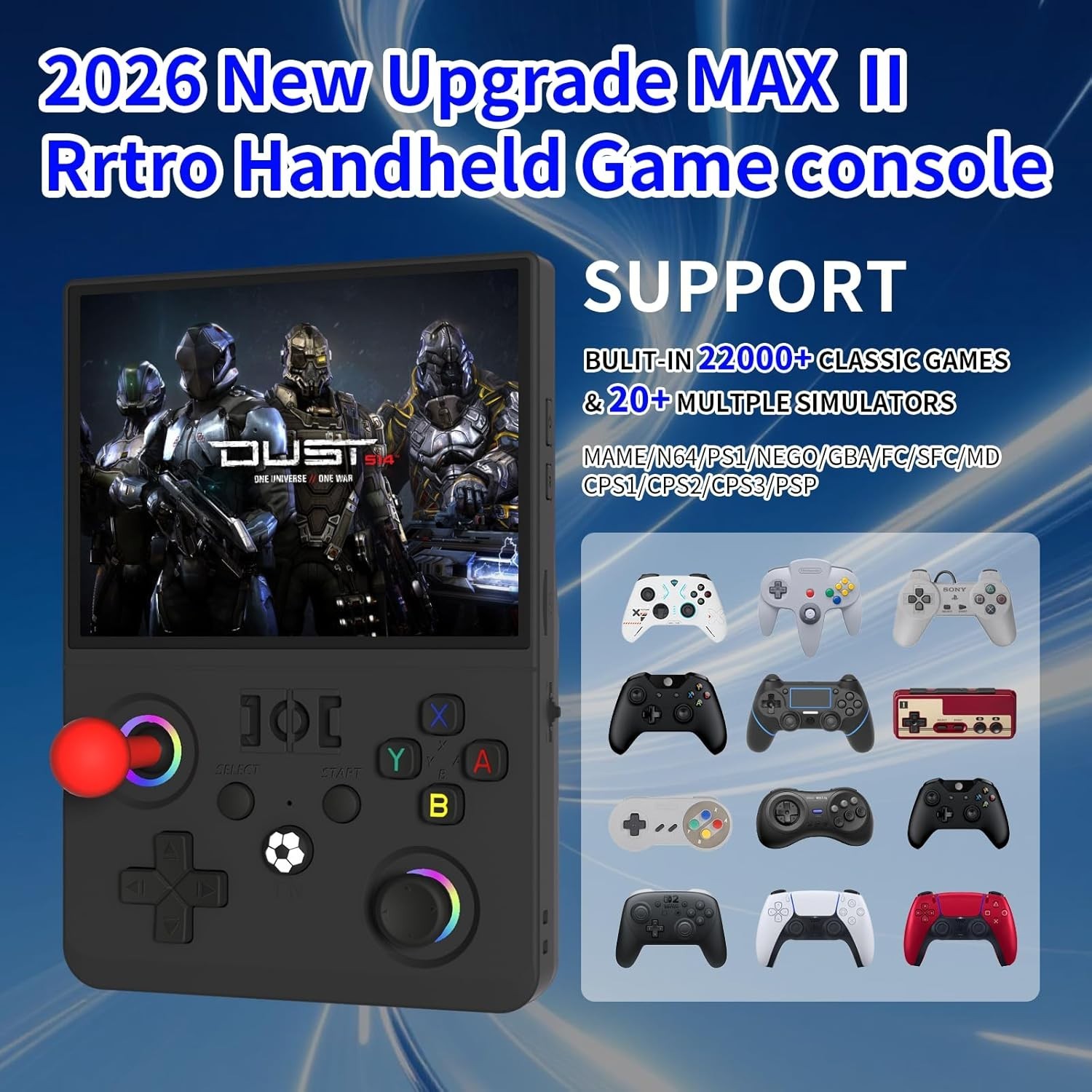 R36MAX 2 Handheld Console | 1024×768 HD Screen & 4000mAh Battery – Linux Power
