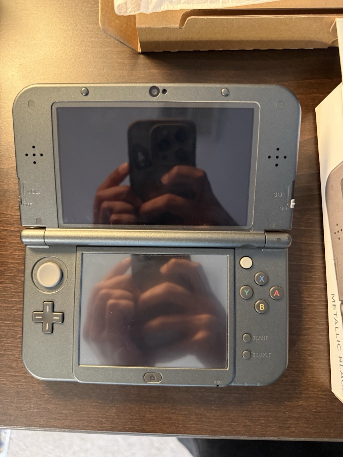 Nintendo New 3DS LL XL Metallic Black TOP IPS Complete in Box with 128gb SD