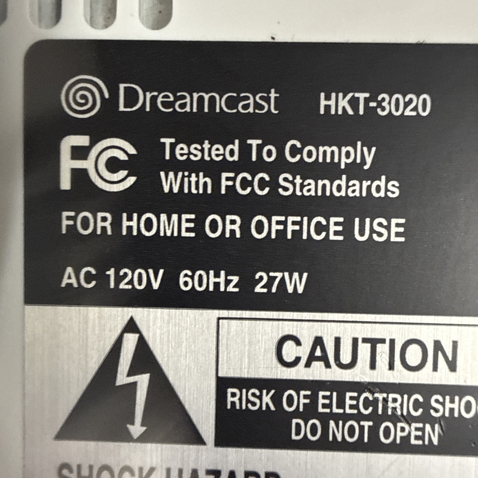 Dreamcast Sega HKT-3020 Turns On