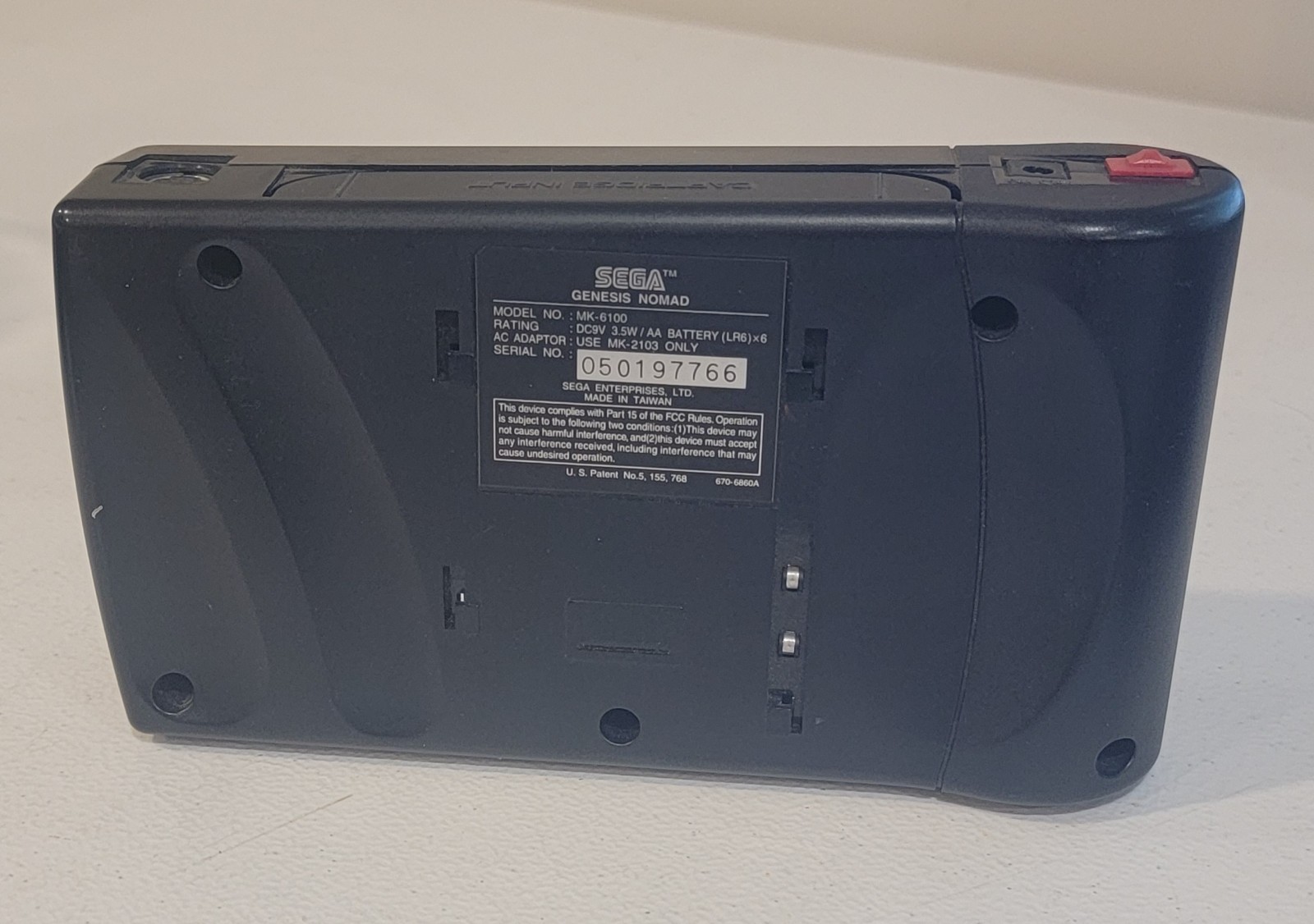 Sega Nomad Handheld System Black MK-6100 Tested Working! With Battery Pack